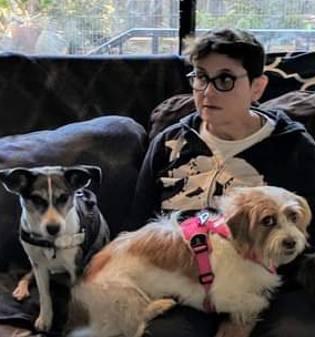 Lisa with dogs